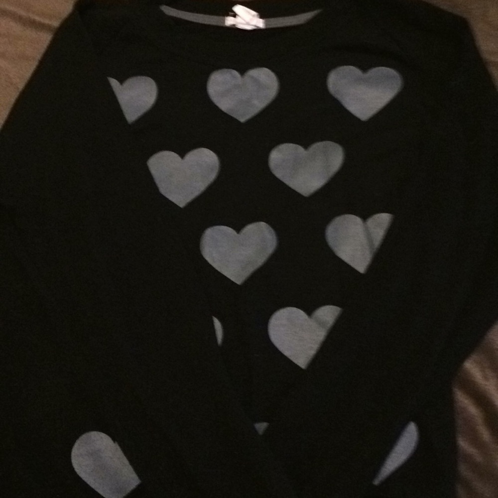 Black and Grey Heart Sweater